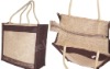 jute shopping bag with zari border