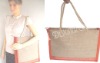 jute shopping bag with zari border