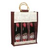 jute wine bottle gift bags(NV-J008)