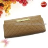 khaki New Quality Women Long Clutch Wallet/Purse With Button