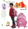 kids school small backpacks with wheel bag