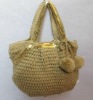 knitting bag decorate with gold slice