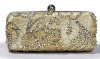 lace&crystal hard clutch evening bag