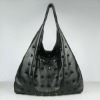 ladies designer leather casual hand bag black A092