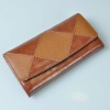 ladies' fashion PU patchwork wallet / french design