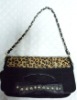 ladies fashion horse leather leopard handbag