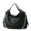 ladies genuine leather hanbags with metal chain