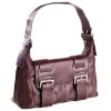 ladies leather buckle handbag