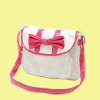 ladies' leather shoulder bag with butterfly knot