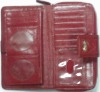 ladies' leather zipper wallet