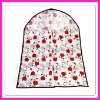 ladies nice flower fabric dress cover, folding PVC garment cover