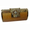 ladies orange evening bag clutch