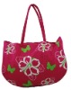 ladies pink handle beach bag AHAN-023