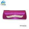 ladies pink satin evening bag