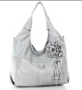 ladies pu shoulder bag with flowers