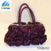 ladies rose satin evening bag