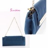 ladies satin blue evening handbag