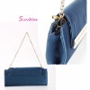 ladies satin blue evening handbag