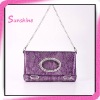 ladies snake pu puple evening party handbag