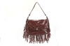 ladies tasssel leather handbag