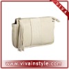 ladies white leather cosmetic bag