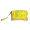 ladies yellow cosmetic bag