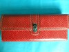 lady revolve lock  fashion  snakeskin wallet purse