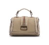 lady's beige classical PU handbag