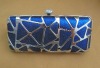 lady's fashion blue clutch bag