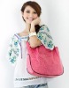 lady's newest and hotsale leisure light coffe butterfly shoulder bag