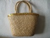 lady  straw bag with sequins