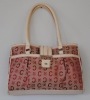 lady stylish jacquard handbag