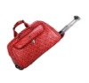 lady travel trolley wheels luggage bag