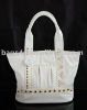 lady white elegant handbag