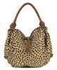 lambskin hobo bag with Cheetah printed calf hair front panel