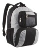 larger size two-tone backpack with gusset pocket