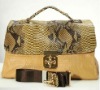 lastest snakeskin leather handbag