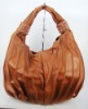 latest arrival brown pu lady handbags in stock