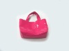 latest fashion hot pink pvc tote bag