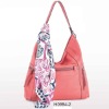 latest style fashion wowen handbag lady bag with scarve