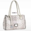 latest style snake printing wowen handbag