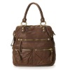 leather Zip Tote handbags