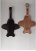 leather airplane luggage tag