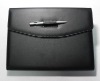 leather business transparent portfolio bag