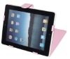 leather case cover for iPad 2 with magnetic stand pink