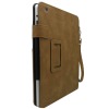 leather case cover for ipad 2 with strap and magnetic design/ Double Face PU leather material