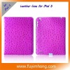 leather case for iPad3 with ostrich grain