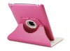 leather cases for ipad2- hot sale 2011 newest design 360 degree rotating case