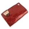 leather checkbook in red