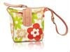 leather floral fashion handbag